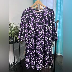 Suzy Shier | NWT Midi Purple Floral Dress Large